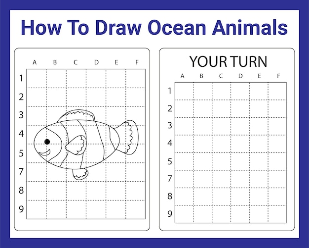 How To Draw Ocean Animals For Kids