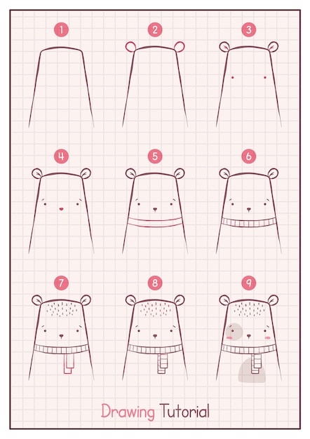 How to Draw a Polar Bear Step by Step Drawing Tutorial