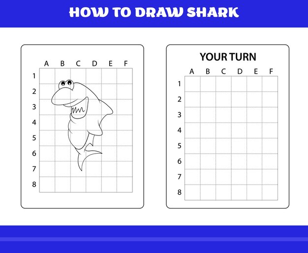 How to Draw Shark for Kids How to draw shark for relax and meditation