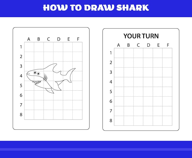 How to Draw Shark for Kids How to draw shark for relax and meditation