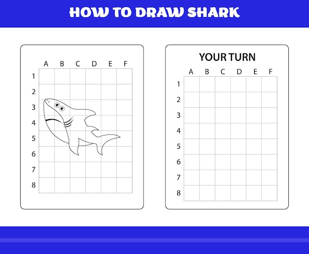 How to Draw Shark for Kids How to draw shark for relax and meditation