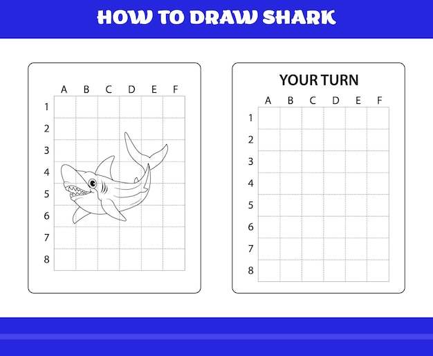 How to Draw Shark for Kids How to draw shark for relax and meditation