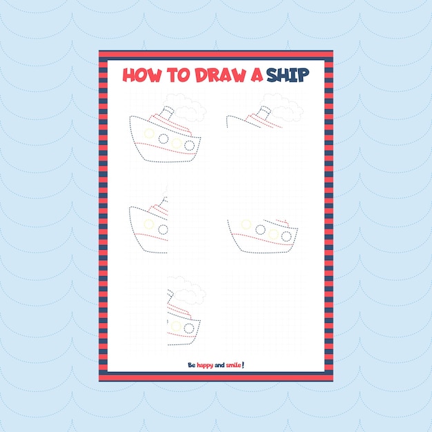 Vettore come disegnare una nave