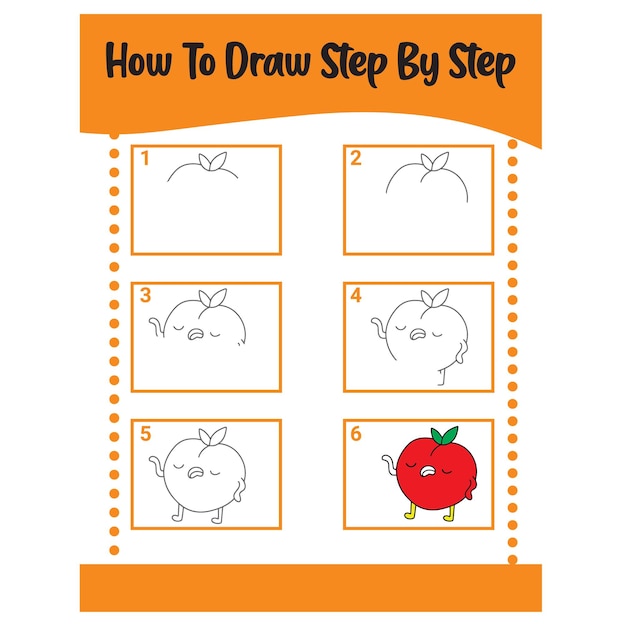Vector how to draw step by step toddles learning activity