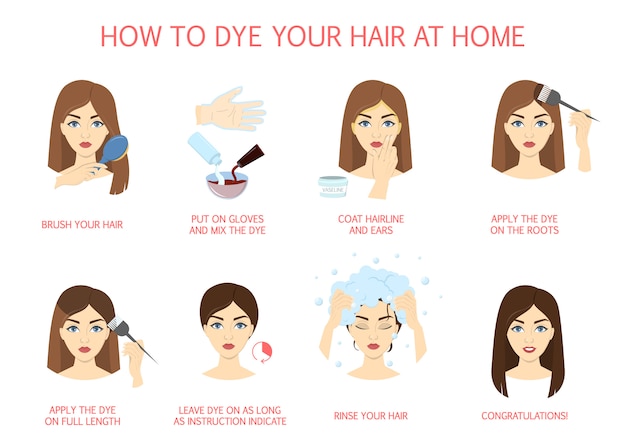 How to dye your hair at home guide.