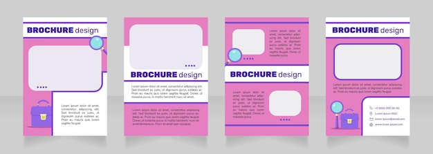 How to find best work team blank brochure design template set with copy space for text premade corporate reports collection editable 4 paper pages nunito light bold fonts used