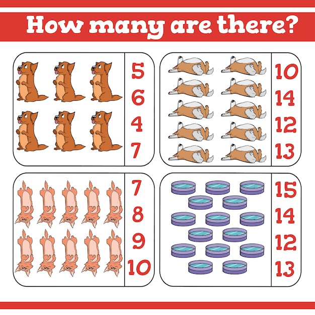 How many are there counting game for preschool children count how many