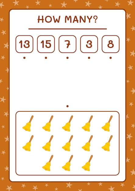 クリスマスの鐘の数、子供向けのゲーム。ベクトルイラスト、印刷可能なワークシート