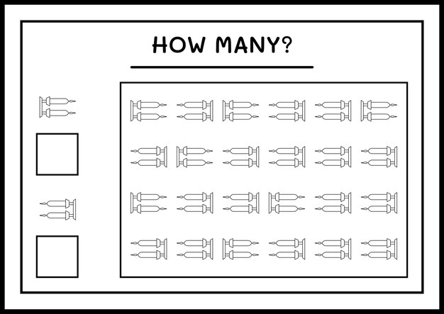 How many christmas candle, game for children. Vector illustration, printable worksheet