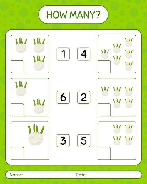 how many counting game with , fennel. worksheet for preschool kids, kids activity sheet