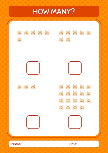 就学前の子供たちの子供たちの活動シートのための砂の宮殿のワークシートを使ったカウントゲームの数