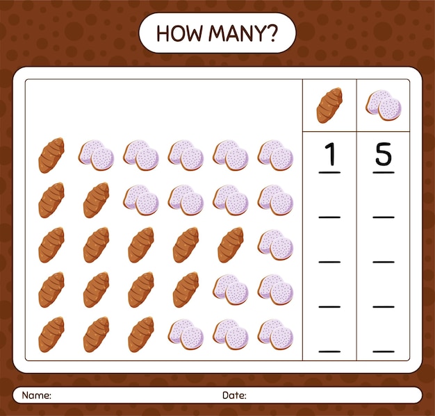 How many counting game with taro root. worksheet for preschool kids, kids activity sheet, printable worksheet