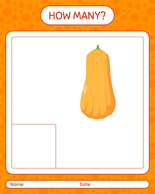 How many counting game with vegetables. worksheet for preschool kids
