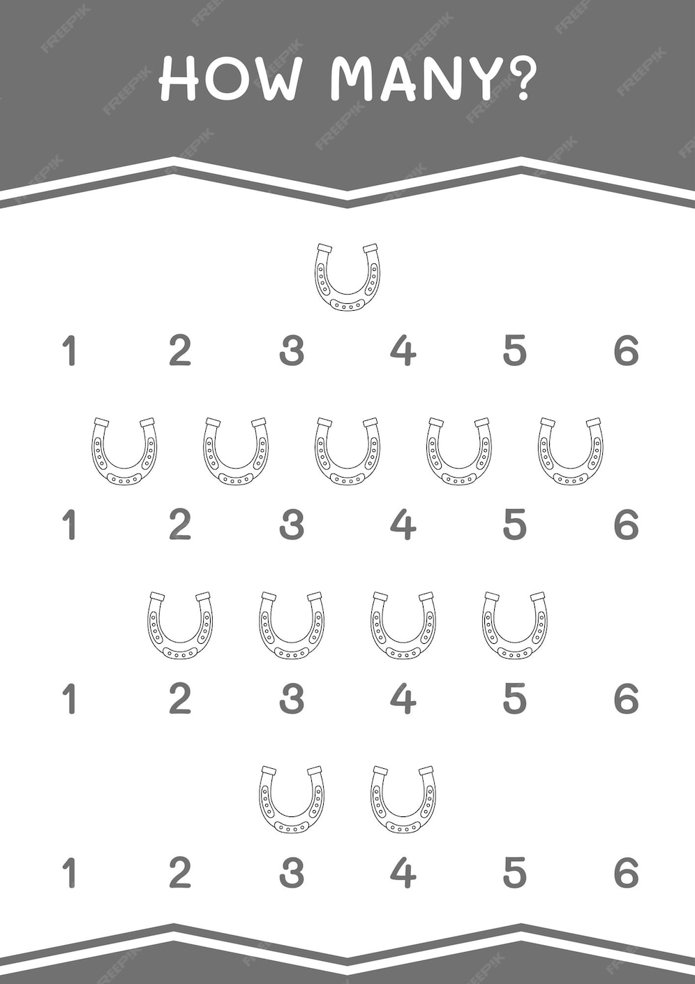 Premium Vector How Many Of Horseshoe Game For Children Vector premium-vector-how-many-of-horseshoe-game-for-children-vector
