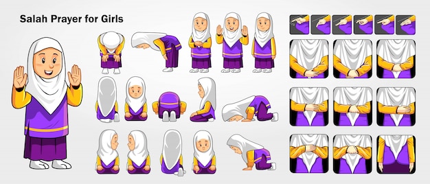 how to perform salah for girls and women.