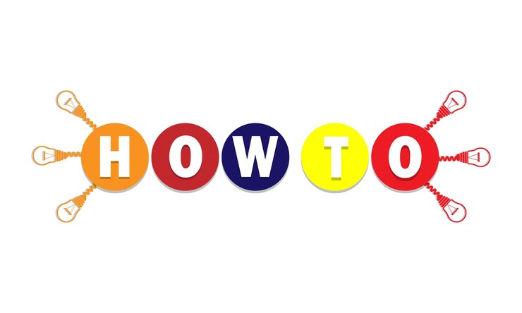 Vector how to text on colorful round shapes