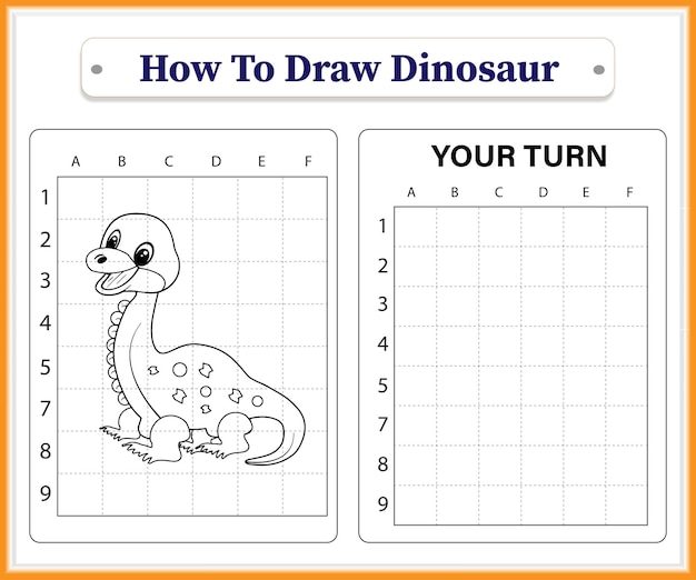 아이들을위한 귀여운 아기 공룡을 그리는 방법