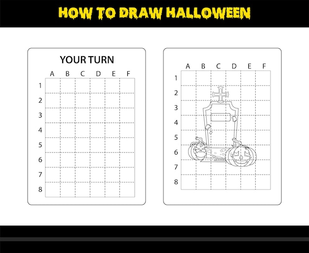 子供のためのハロウィーンの描き方 子供のためのハロウィーンの描画スキルの着色ページ