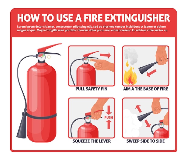 How to use fire extinguisher vector manual