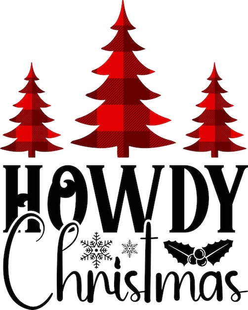 Howdy kerst grafische ontwerpen