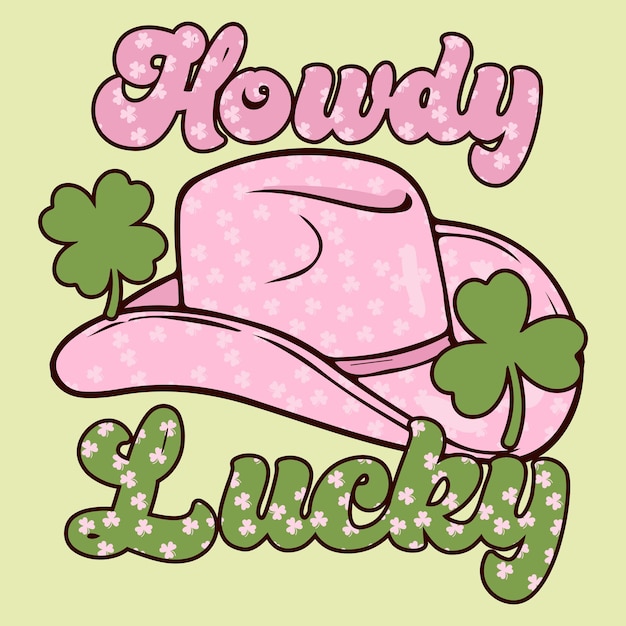 Howdy Lucky Retro saint patricks day eps