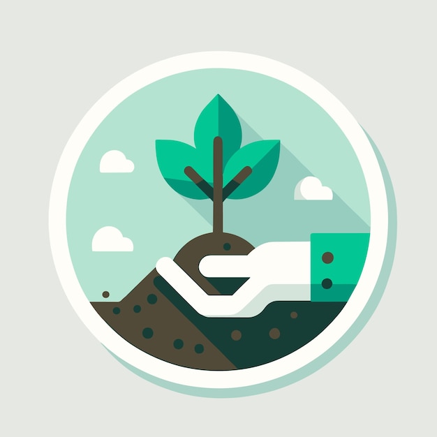 Vector howtoplantatreeandsavetheplanet