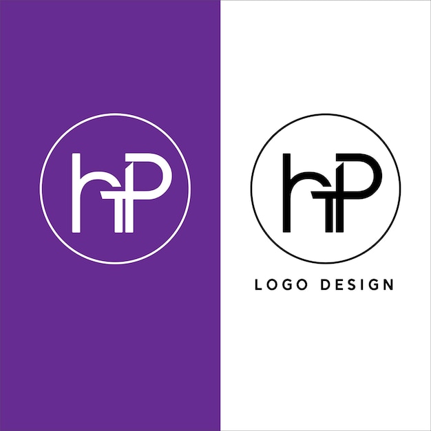 hp initial letter logo design