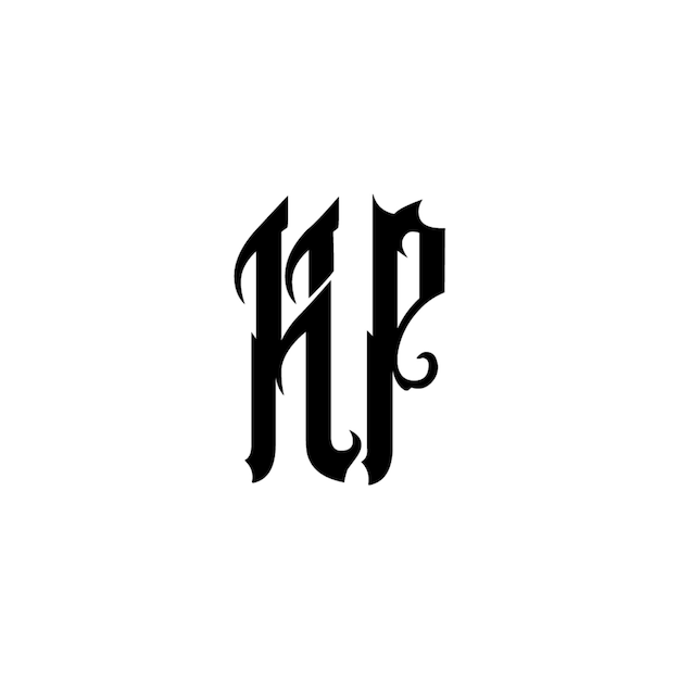 hp monogram logo design letter text name symbol monochrome logotype alphabet character simple logo