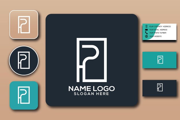 hp monogram logo template