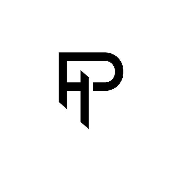 HP PH  modern minimal initial lettering logo