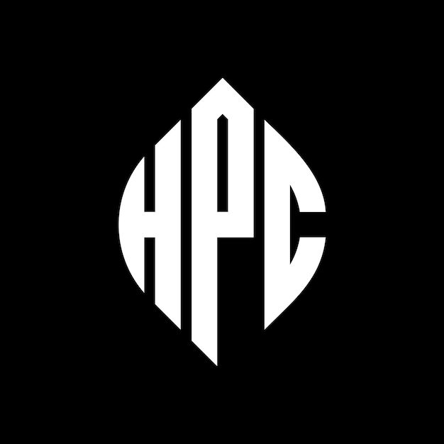 HPC 圓形字母標誌設計 圓形和圆形 HPC 圆字母設計 三個頭字母形成一個圓形標誌 HPC 圆形章 抽象單字母 字母 標誌 矢量