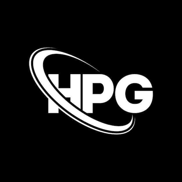 Vector hpg logo hpg letter hpg letter logo ontwerp initialen hpg logo gekoppeld aan cirkel en hoofdletters monogram logo hpg typografie voor technologie bedrijf en vastgoed merk