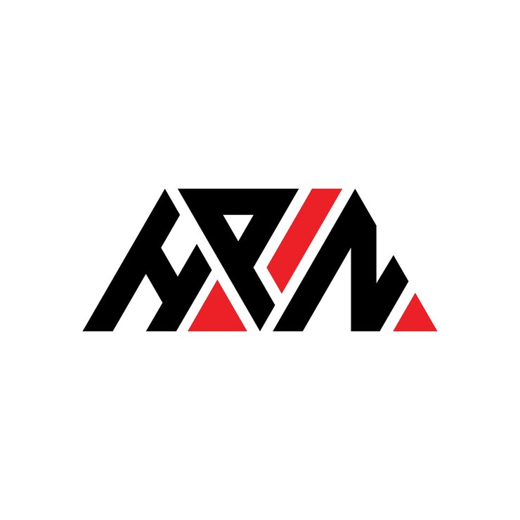 Vector 삼각형 모양의 hpn 삼각형 로고 디자인 모노그램 hpn 세각형 터 로고 템플릿과 빨간색 hpn 삼角형 로고 간단하고 우아하고 고급스러운 hpn 로고