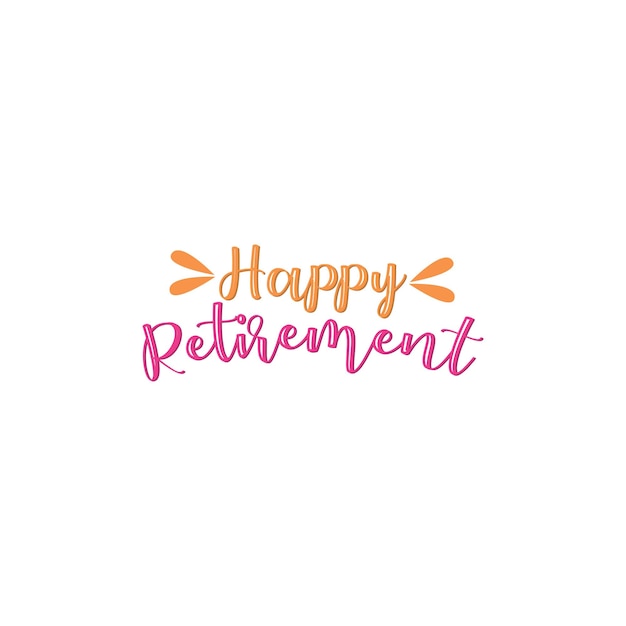 Vector hppy retirement t shirt design