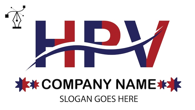 Vector hpv letter logo