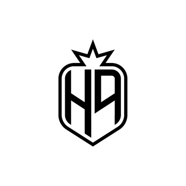 HQ monogram logo design letter text name symbol monochrome logotype alphabet character simple logo
