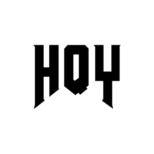 HQY буквенный дизайн логотипа для технологической компании HQY логотип черно-белой комбинации цветов HQY логотип HQY вектор HQY дизайн HQY икона HQY алфавит HQY типография логотип дизайн