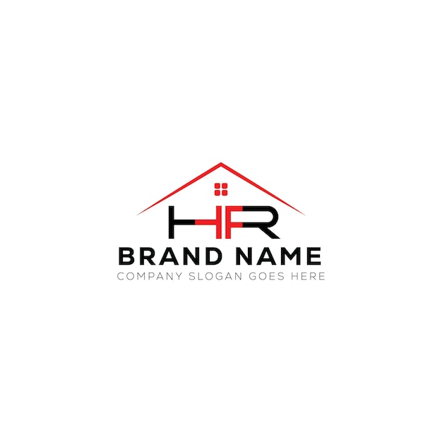 HR letter creatief onroerend goed vector logo ontwerp HR creatief initialen thuis iqon letter logo