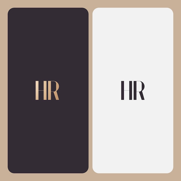 HR logo design vector image