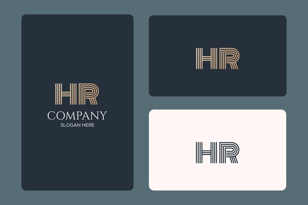 Hr logo design vector image