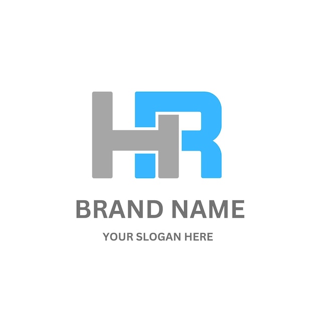 HR202 글자 HR 로고 디자인