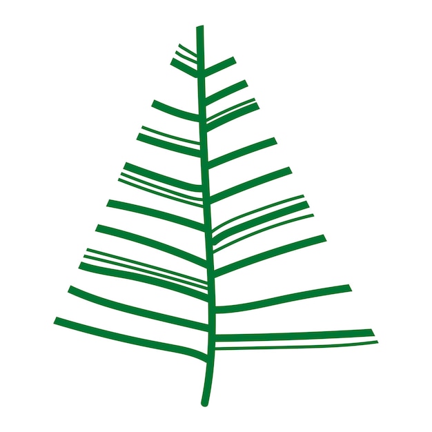 Ñhristmas Fir tree simple vector design