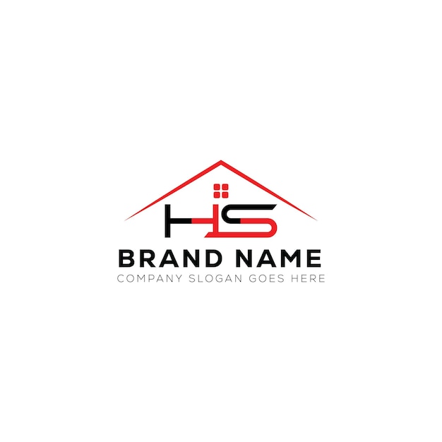 Vector hs letter creative real estate vector logo design hs creative initials home iqon letter logo