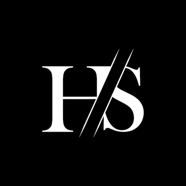 Elementi del modello di progettazione del logo della lettera hs logo vettoriale lettera hs