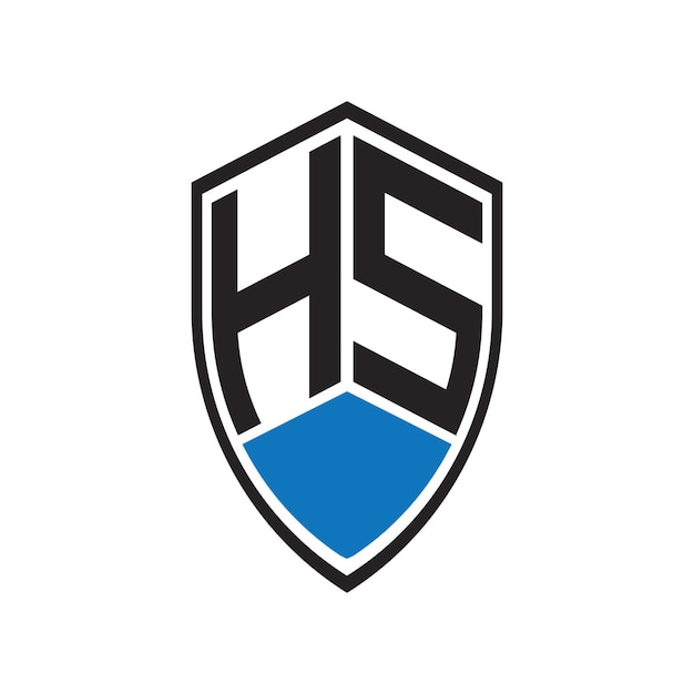 HS letter logosymbol technology vector design