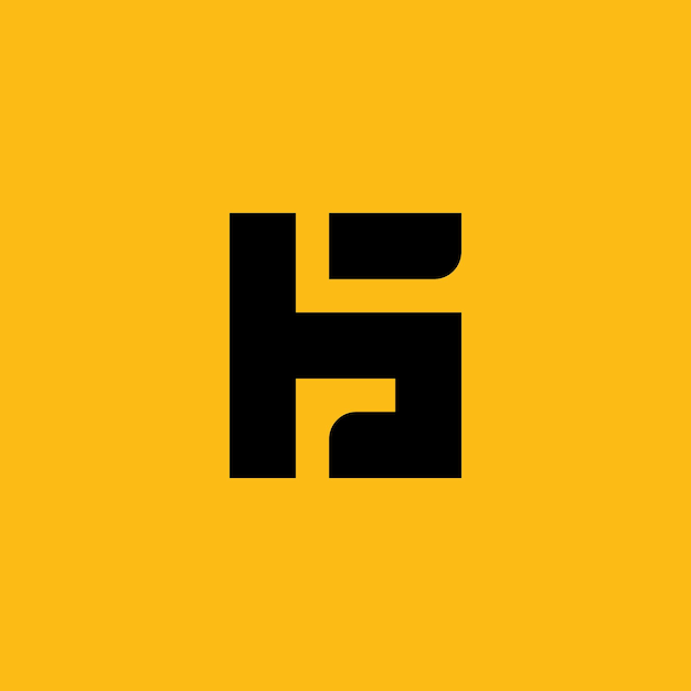 Вектор Дизайн логотипа hs и шаблон креативные инициалы значка hs на основе букв в векторе