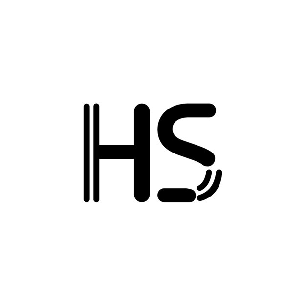HS monogram logo design letter text name symbol monochrome logotype alphabet character simple logo