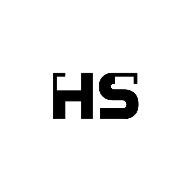HS monogram logo design letter text name symbol monochrome logotype alphabet character simple logo