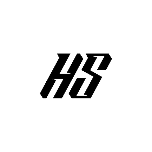 HS monogram logo design letter text name symbol monochrome logotype alphabet character simple logo