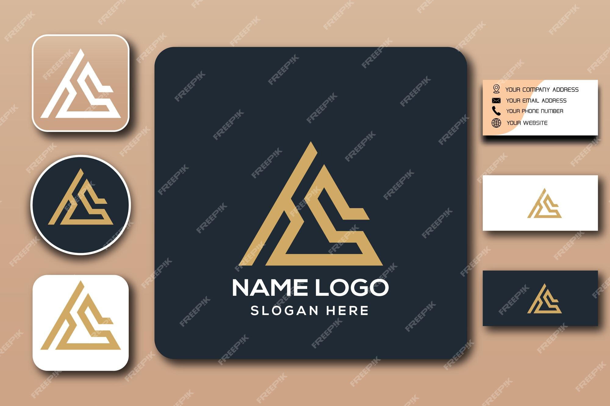 Premium Vector | Hs monogram logo template